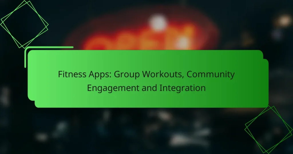 Fitness Apps: Group Workouts, Community Engagement and Integration