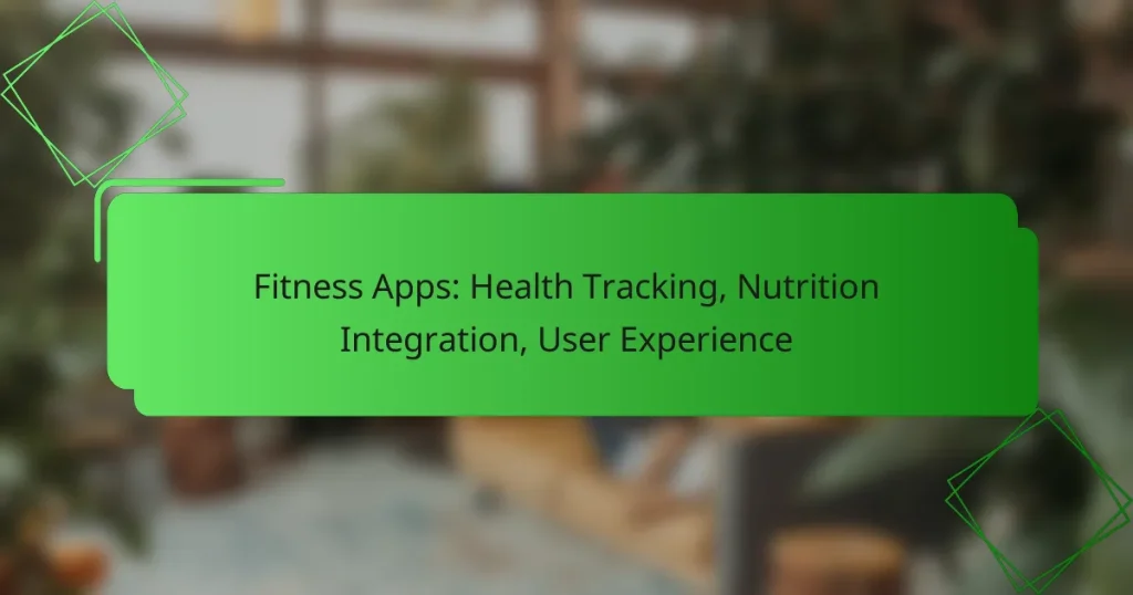 Fitness Apps: Health Tracking, Nutrition Integration, User Experience