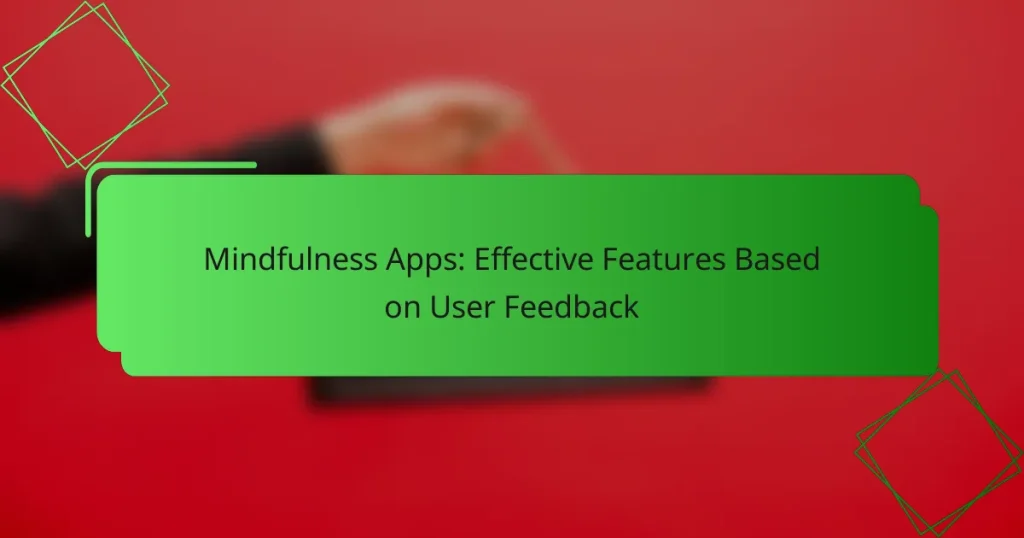 Mindfulness Apps: Effective Features Based on User Feedback