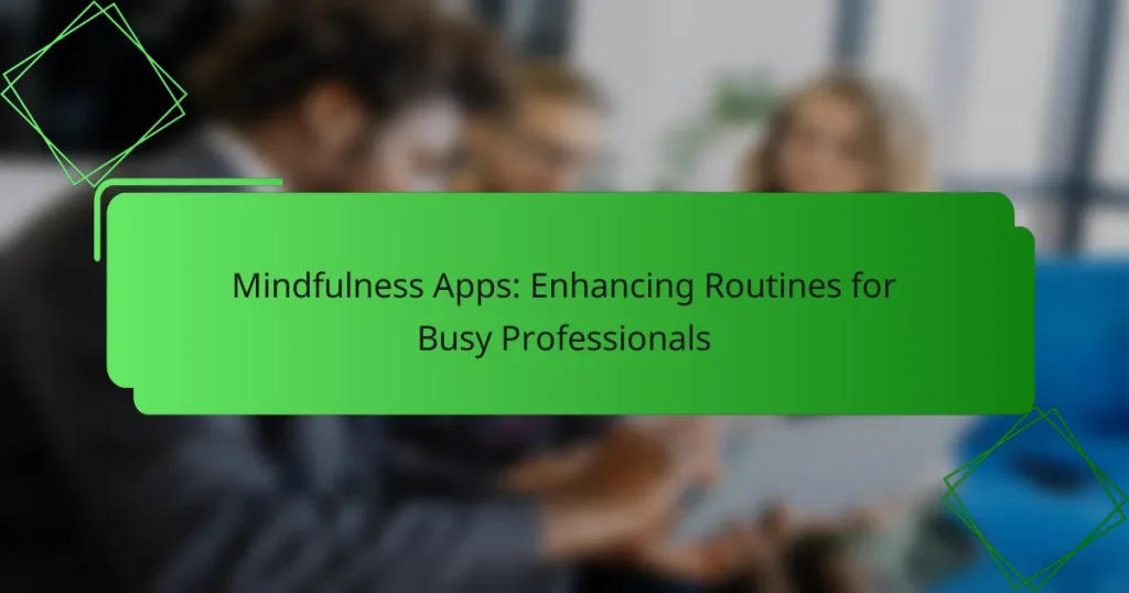 Mindfulness Apps: Enhancing Routines for Busy Professionals