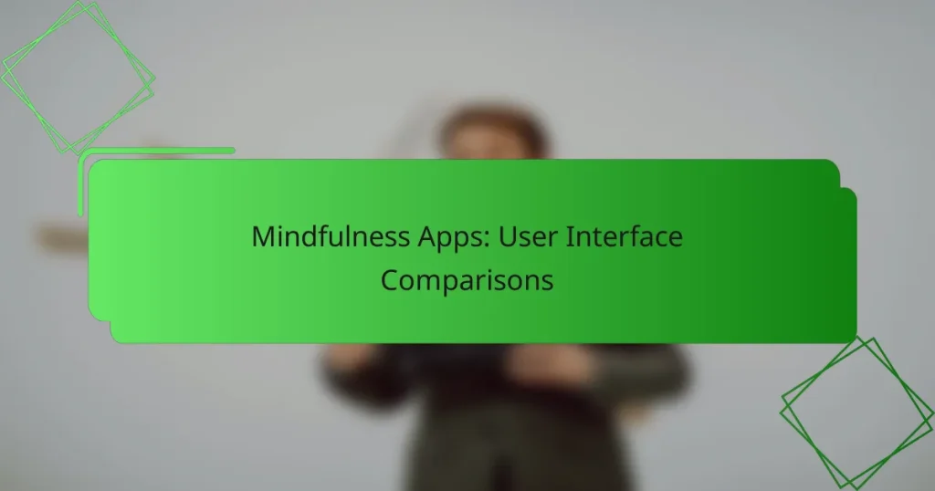 Mindfulness Apps: User Interface Comparisons