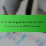 Stress Management Solutions: User Experiences and Effectiveness