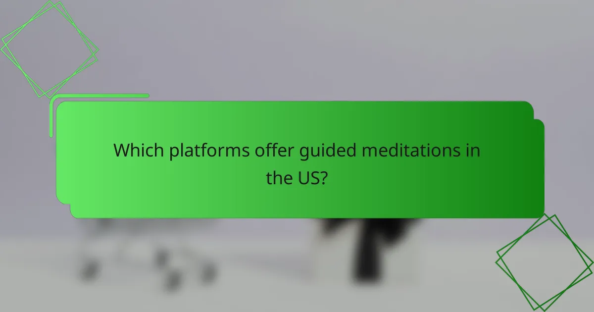 Which platforms offer guided meditations in the US?